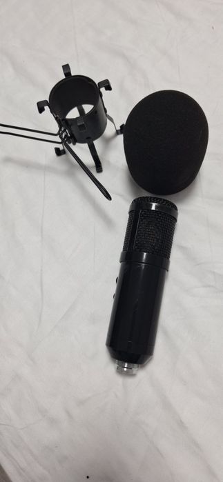 Microfon USB Amoon MK-F400USB + shock mount + burete antifon
