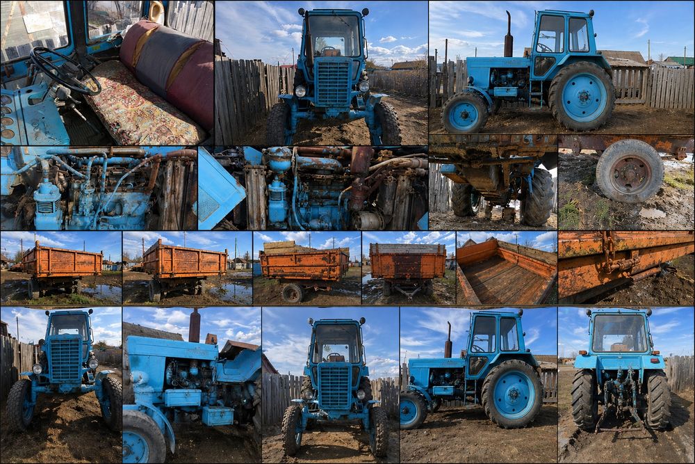 МТЗ 80 и ЮМЗ 6 .