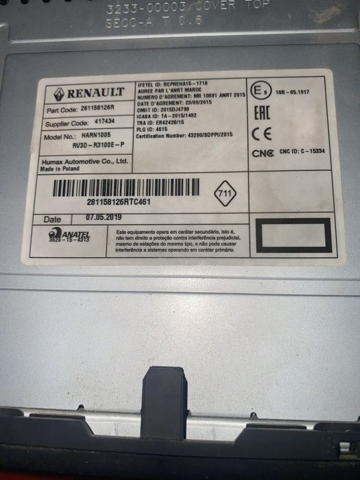 Radio cu bluetooth dacia