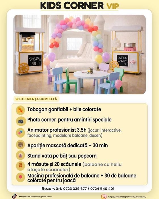 Kids Corner petrecere copii | Tobogan gonflabil