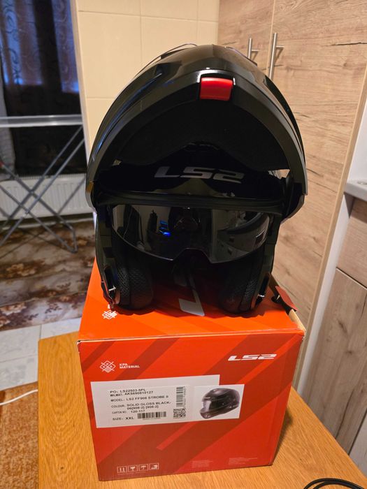 Vand Casca Moto, LS2 FF908 Strobe II, Negru, Protectie UV, Flip Up XXl