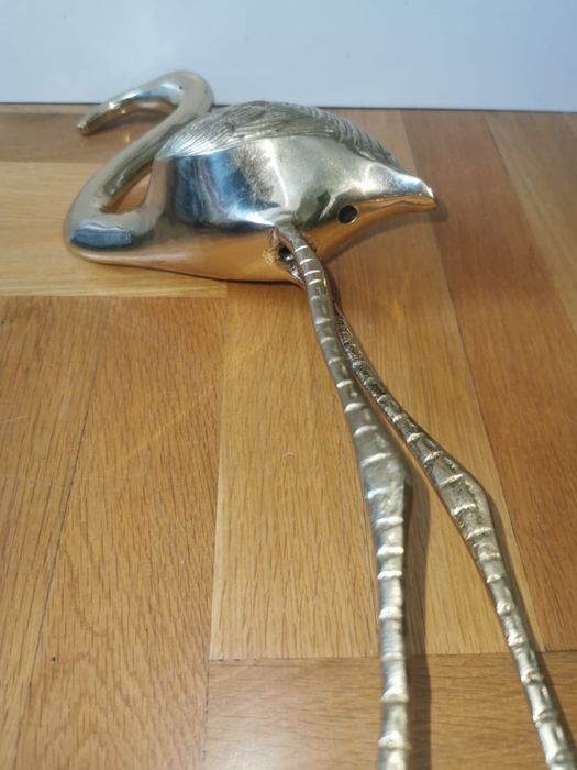 Фигура фламинго бронз скулптура от средата на века на Gilde Handwerk