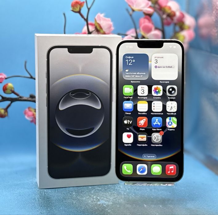 ГАРАНЦИОНЕН!!! Apple iPhone 16e, 128GB, 5G, White + адаптер Apple