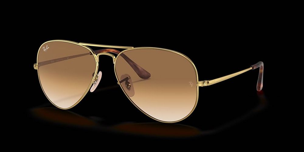 Ray-Ban Unisex Gold Metal Aviator Sunglasses Рей Бан авиатори