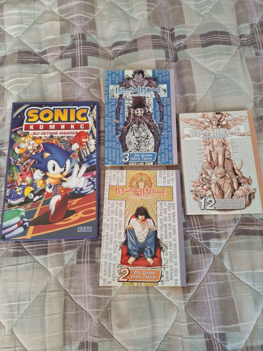 Продам книгу Sonic и мангу Тетрадь сметри
