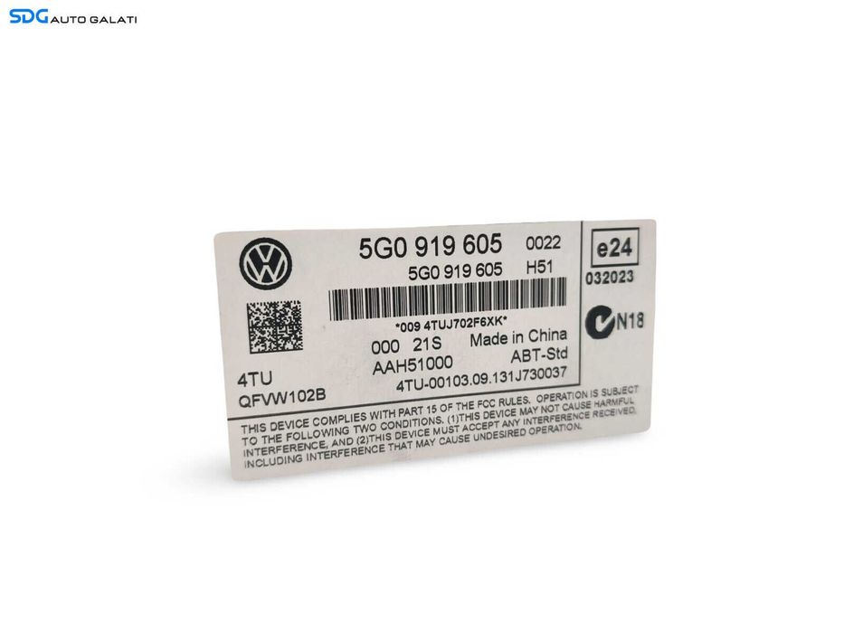 Display Ecran Tactil Touchscreen Radio CD Player Navigatie GPS Volkswagen Golf 7 2013 - 2017 Cod 5G0919605 [L5582]