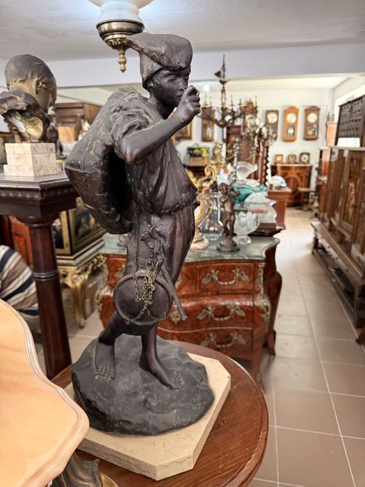 Statueta Bronz Masiv Semnata 60 cm