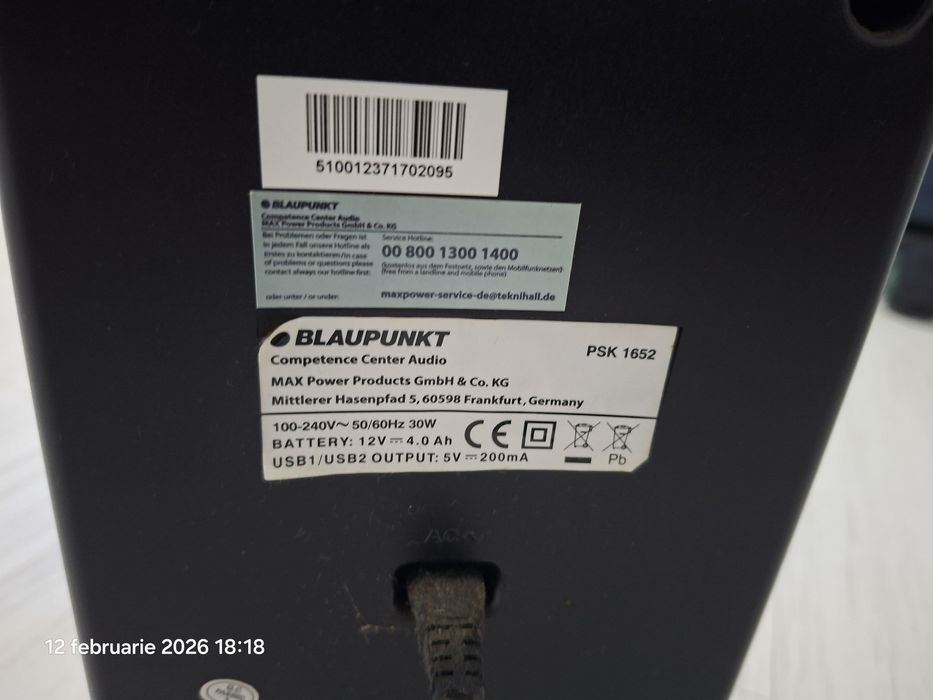 Boxa portabila Blaupunkt  PSK 1652