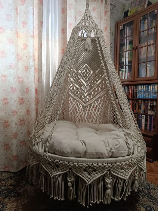 Гамак - шатёр, технике макраме
