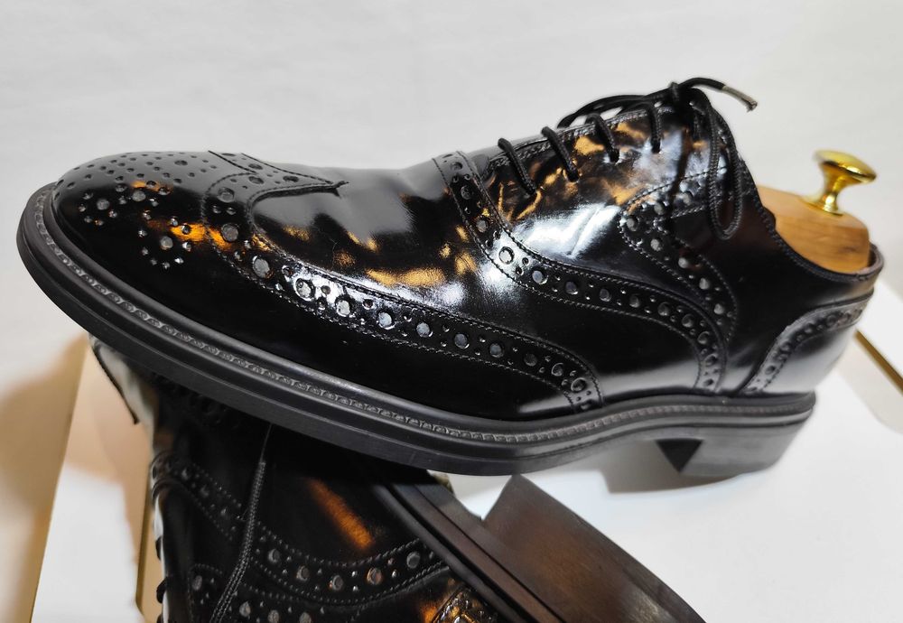 Pantofi oxford brogue41.5 42 lucrati manual Lavoratione Artigianale