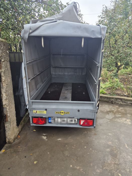 Remorca Humbaur 750kg Steely 752111 - 2,10m - PODEA DUBLA - Prelata 1,95m