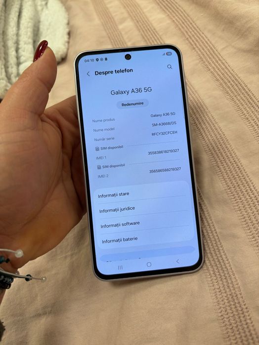 Samsung A36 5G Stare Baterie 100%