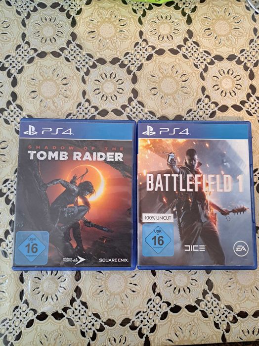 Ps4 игри Battlefield 1 и Shadow of the tomb raider