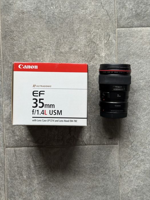 Canon 35 mm f/1.4 EF + adaptor