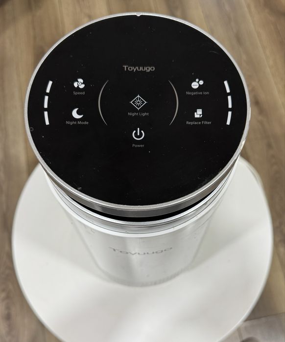Purificator/Vent. aer Toyuugo HE0822-ionizare, 3 viteze, Night Mode