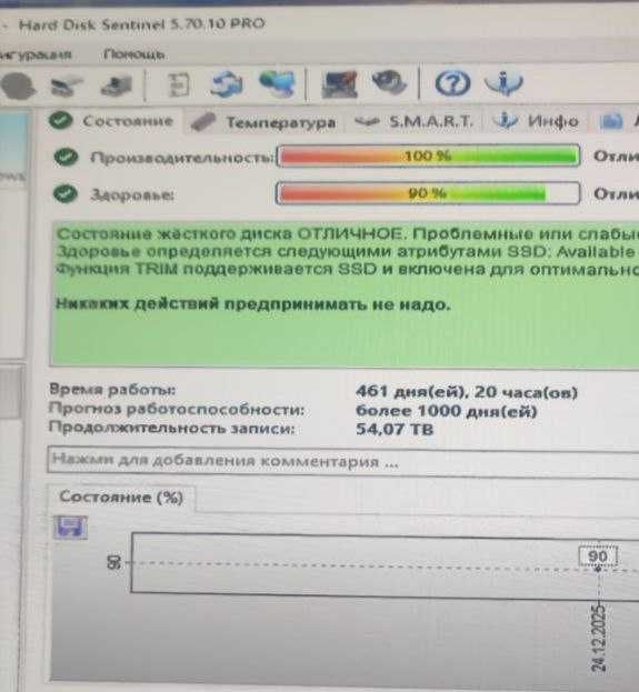 M.2 nvme 1Tb Crucial yaxshi holatda!