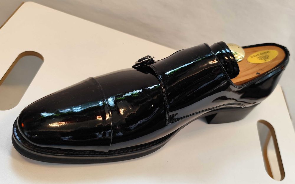 Pantofi double monk 42 de lux Sartoria Artigianale NOI piele naturala