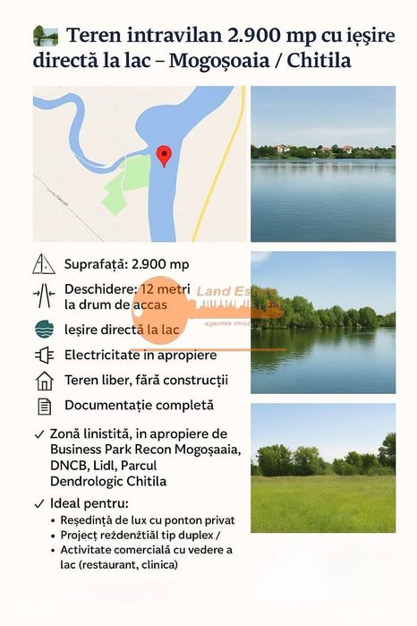 Teren de vanzare in zona Mogosoaia (Iesire la Lac)