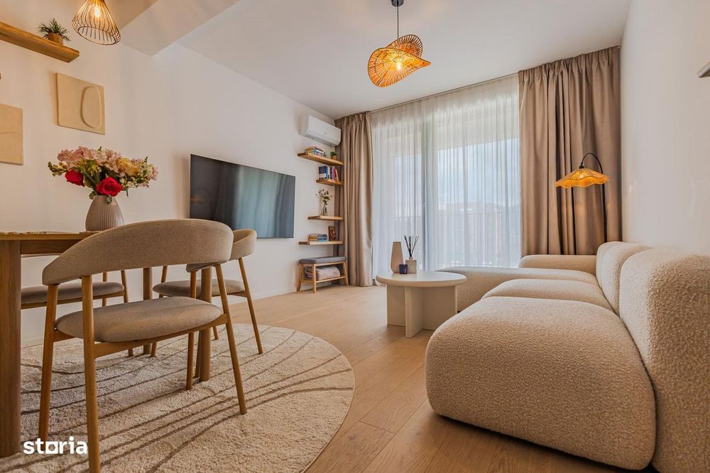 Răcădău/Cosmopolit Rise apartament 2 camere mobilat,parcare subterana