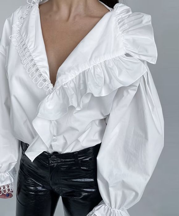 Дамска бяла риза