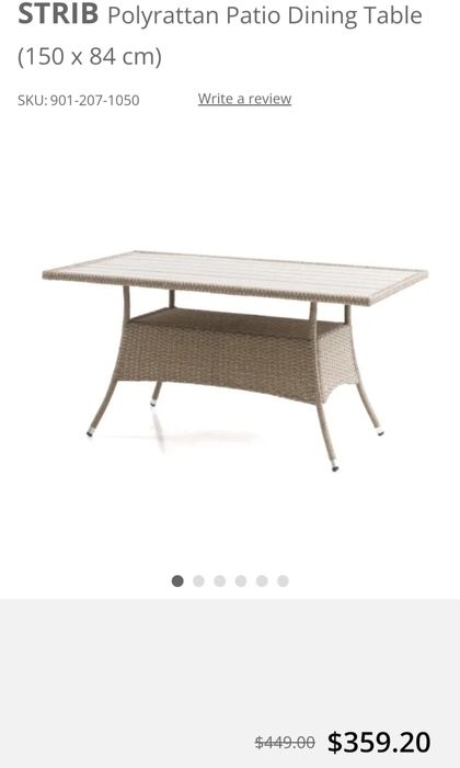 Маса градинска 150 на 84