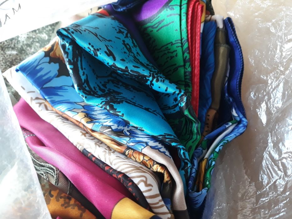 17 кърпи от 100% коприна