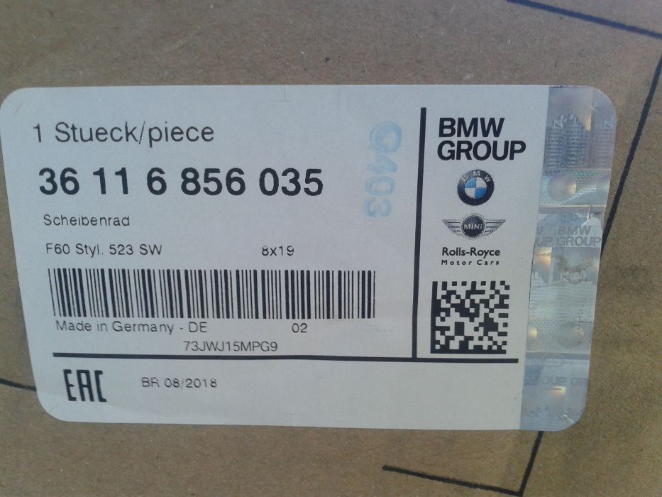 19'' 2броя оригинални алуминиеви джанти за Mini cooper countryman