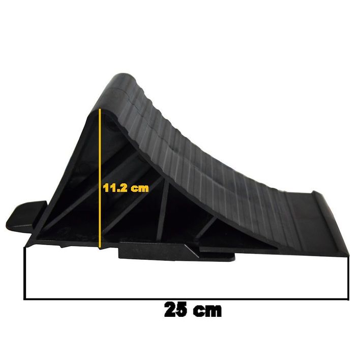 Piedica roata auto BestAutoVest din plastic cu suport fixare, cala blocare roata, 1 buc.