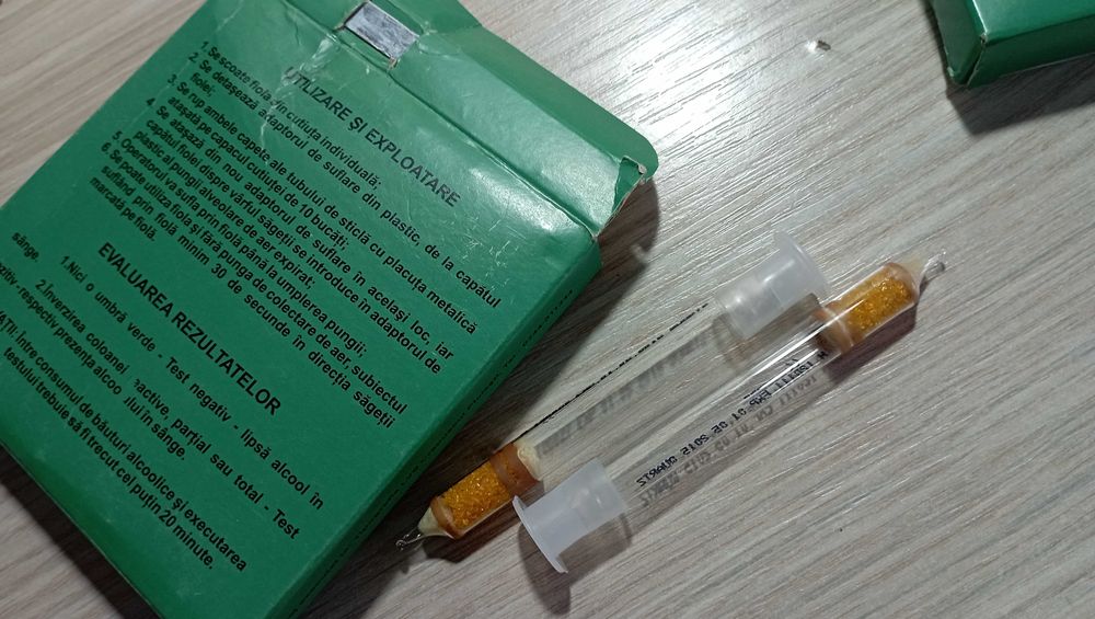 Fiolă alcooltest Testal Q – lot de 14 fiole, nefolosite