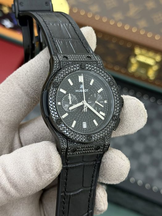 HB Classic Fusion Chronograph Black Ice Out