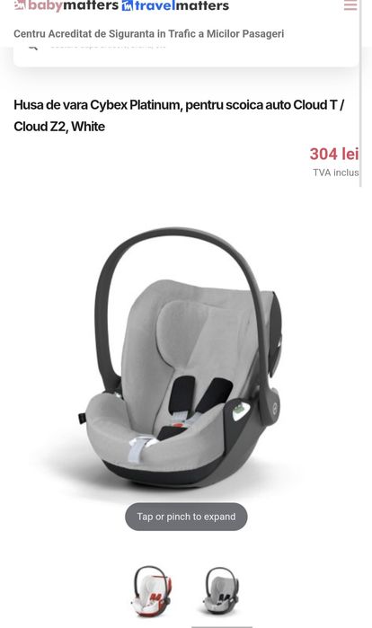 Husa Cybex Platinum pentru scoica auto Cloud T/ Z2 Noua