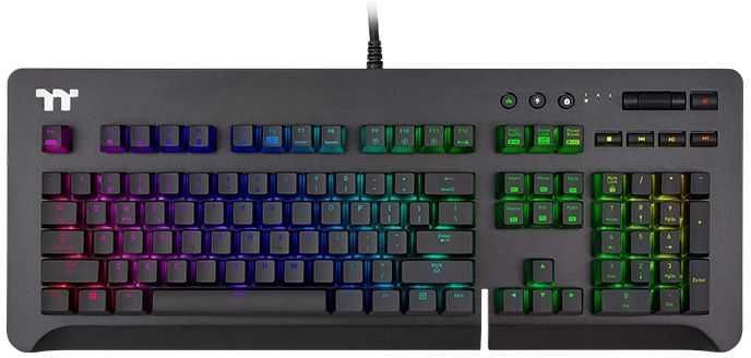 Гейминг клавиатура Thermaltake - Level 20 GT, Cherry MX Blue,RGB,черен