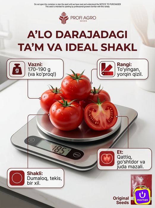 Tomorqa uchun Pomidor urug'lari. Yusuf, zara, sulton