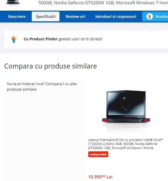 Laptop gaming ALIENWARE 16 ,intel core i7 , video nvidia GTX