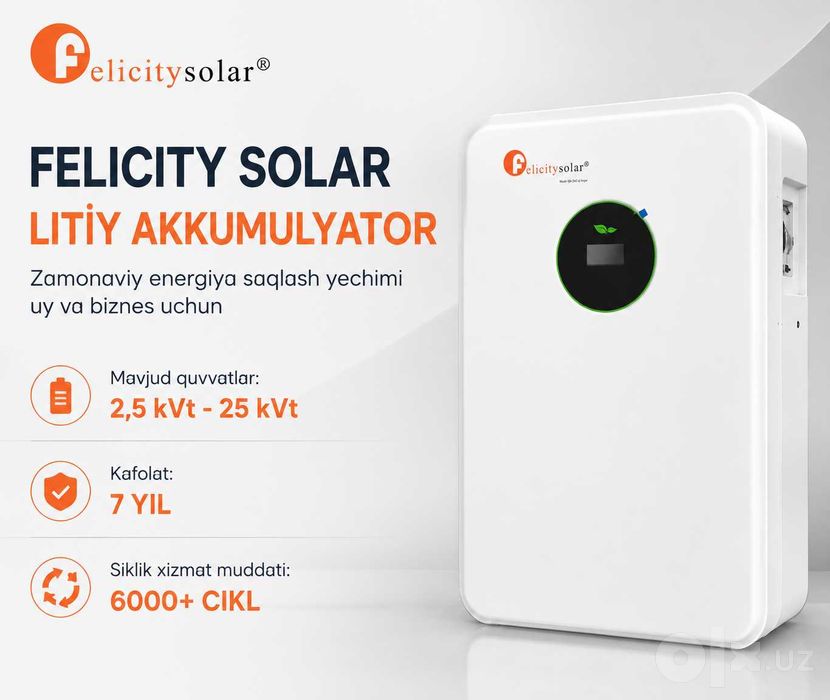 Litiy Akkamulyator I Литиевые Аккумуляторы I Gibrid tizimlar uchun