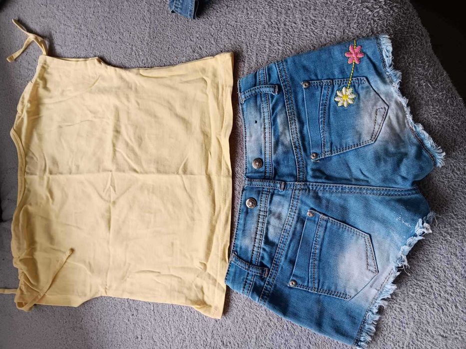 Детски тениски, къси панталони, пола, дънки ,122 ,128, 134, 140 размер