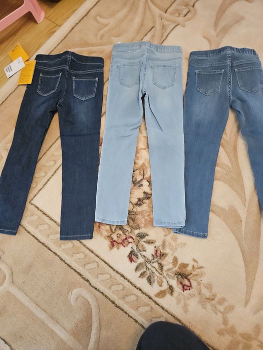 Set 3 perechi jeggings,colanti pantaloni elastici fete 104 3-4 ani noi
