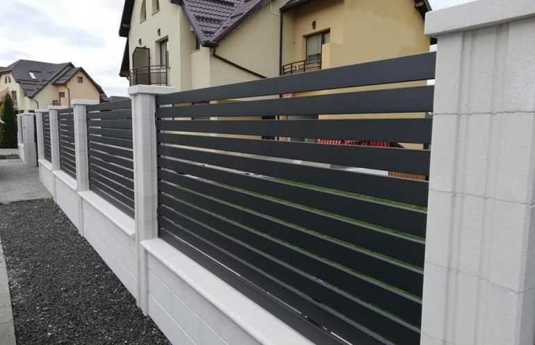 Garduri de diferite modele (sipca metalica, tabla, plasa si jaluzele)