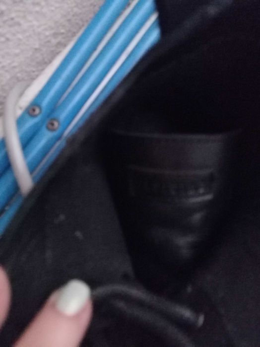 Мъжки боти, тип кубинка, с цип и връзки, 42 номер. Естествена кожа.