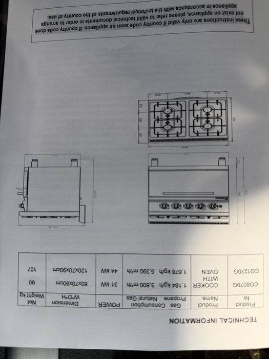 Газова печка с 4 и 6 котлона