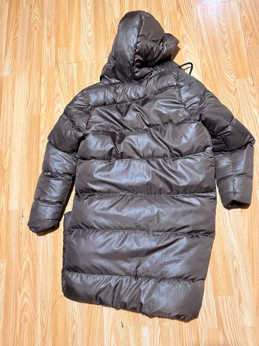 Кафяво зимно дълго яке