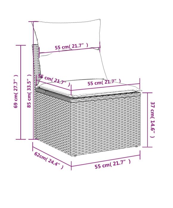 Градински комплект от 4 части полиратан