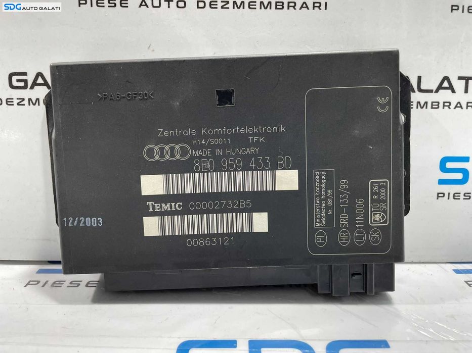Modul Unitate Calculator Control Confort Audi A4 B7 2004 - 2008 Cod 8E0959433BD [L4701]