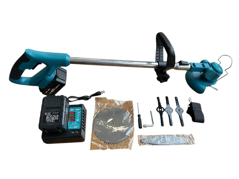 Акумулаторен тример 36V 8A Kraftmaster Косачка за трева с 2бр батерия