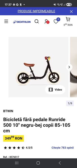 Bicicleta si trotineta copii 2-4 ani