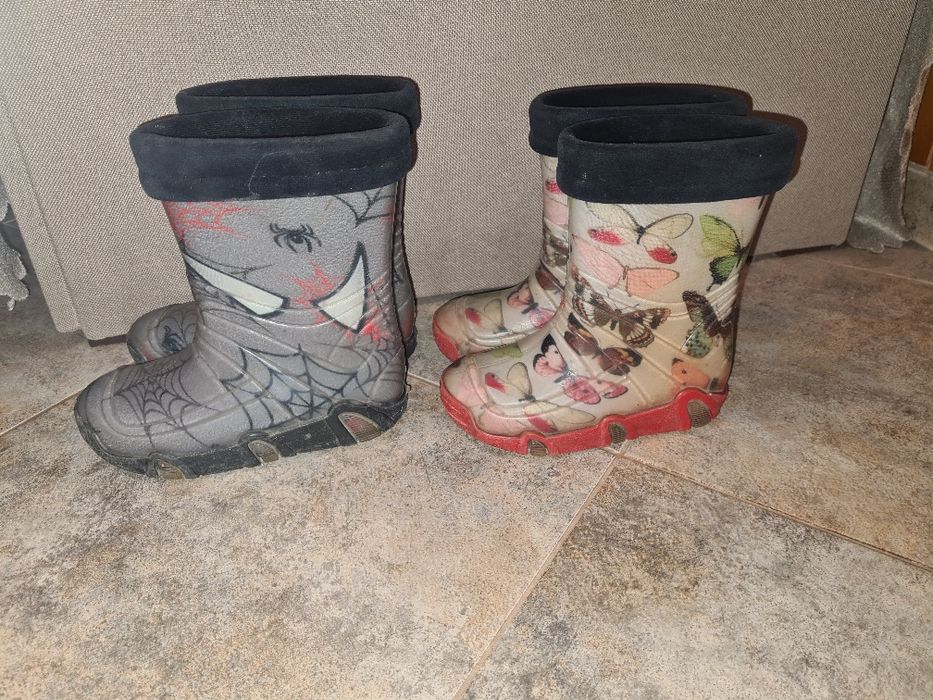 Гумени ботуши с чорап