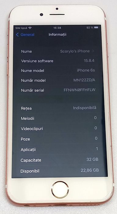 iPhone 6s roze + încă unul identic, gold,  dar cu ecran spart