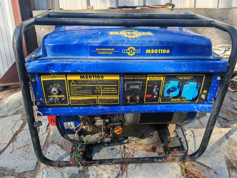 Продам генератор Mateus 6,5 кВт