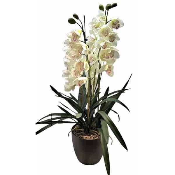 Orhidee artificiala in ghiveci ceramica diverse modele