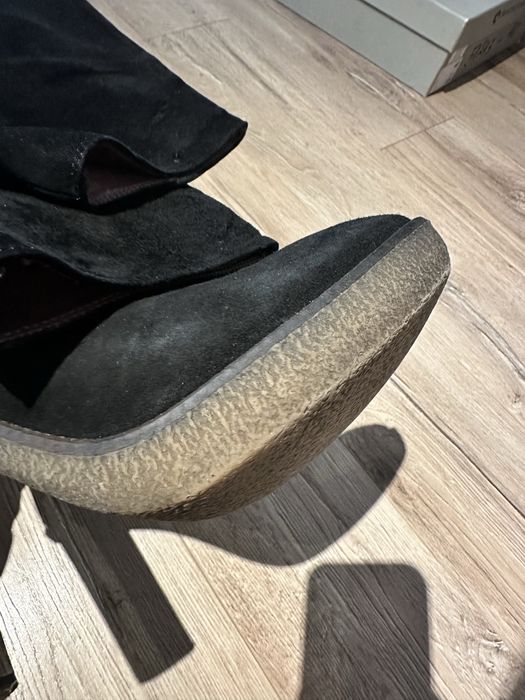 Високи ботуши от естествен велур, номер 40